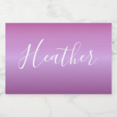 Paars Violet en aangepast witboek Voedselcontainer Etiket (Enkel label)