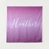 Paars Violet en aangepast witboek Wandkleed (Voorkant)