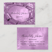 Paars Violet Glitter Confetti Makeup Artiest Vip Visitekaartje (Voorkant / Achterkant)