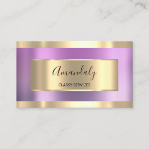 Paars Violet Gold Professional Makeup-nagels roze Visitekaartje