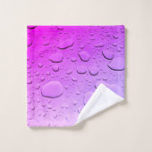 Paars Violet Water Daling Abstract Naam Bad Handdoek (Wasdoekje)