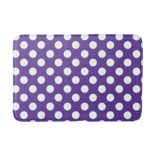 Paars Violet & Witte Stippen Badmat