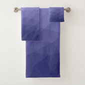 Paars vioolblauw maasvormig meetkundig patroon bad handdoek (Insitu)