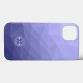Paars vioolblauw rooster monogram Case-Mate iPhone case (Achterkant (horizontaal))