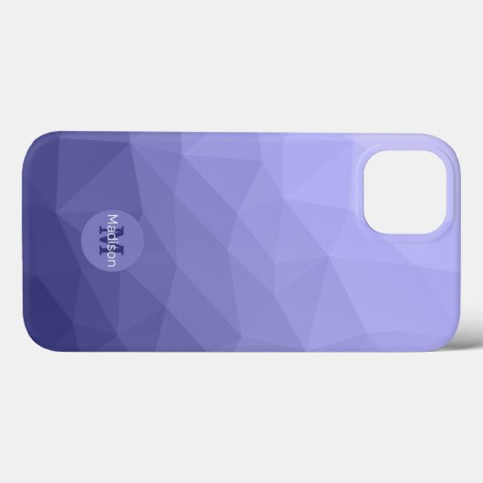 Paars vioolblauw rooster monogram Case-Mate iPhone case (Achterkant (horizontaal))