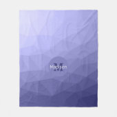 Paars vioolblauw rooster monogram fleece deken (Voorkant)