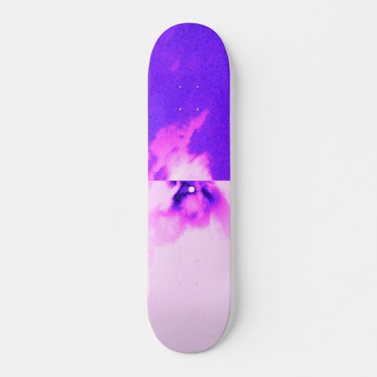 Paars vioolse hemel troebel design skateboard (Voorkant)
