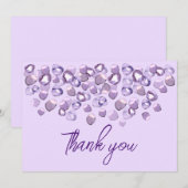 Paars viooltje bedankkaart (Voorkant / Achterkant)