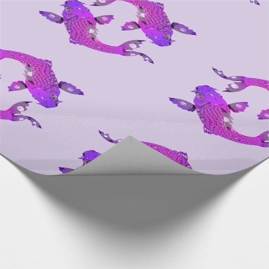 Paars vis Cadeaupapier (Hoek)