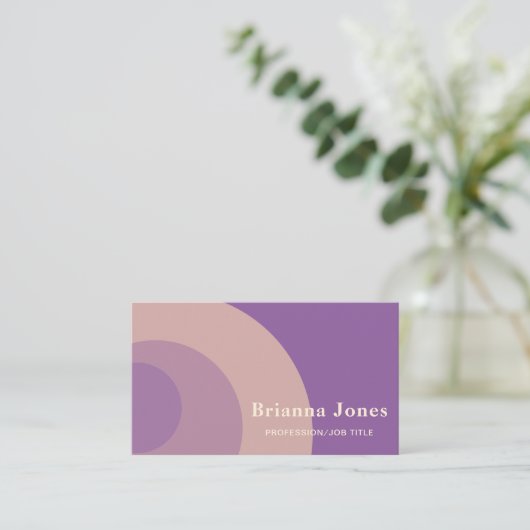 Paars Visitekaartje (Staand voorkant)