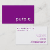 paars. visitekaartje (Voorkant / Achterkant)