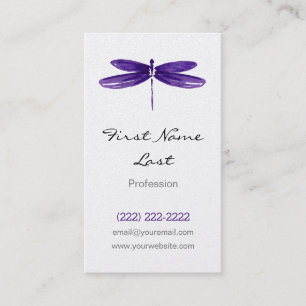 Paars Visitekaartje Dragonfly Dragon Fly Cards
