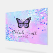 paars vlinderontwerp acryl bord (Hoek)