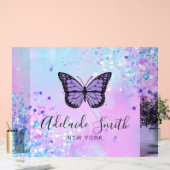 paars vlinderontwerp acryl bord (Huwelijk)