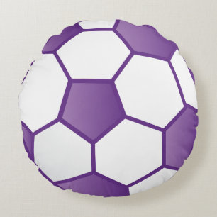 Paars Voetbal meisjes Rond Kussen