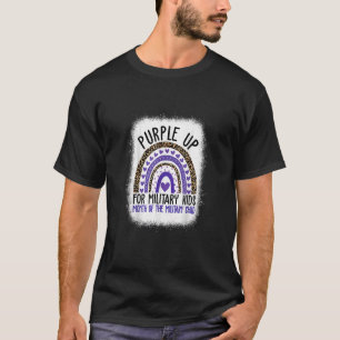 Paars voor de militaire koelmaand van het leger t-shirt