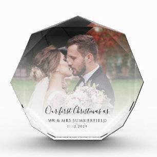 Paar's voor eerste kerstfeest met huwelijksdag Fot Fotoblokken