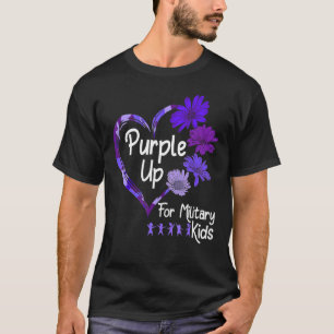 Paars voor militair Kinder Zonnebloemmilitair KH T-shirt