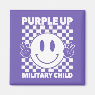 Paars voor militaire Kinder kindermaand Magneet