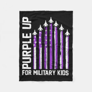 Paars voor militaire kinderen Peuter Vrouwen Jonge Fleece Deken