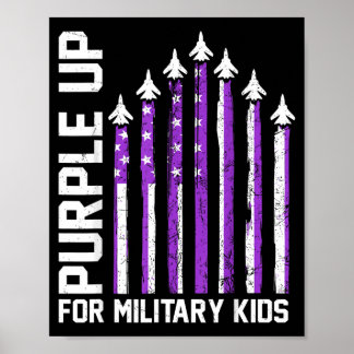 Paars voor militaire kinderen Peuter Vrouwen Jonge Poster