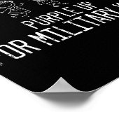 Paars voor militaire Kinderen Poster (Hoek)