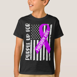 Paars voor militaire kinderen Regenboog Militaire T-shirt