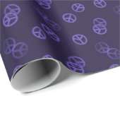 Paars vredesgebarentaal cadeaupapier (Rol Hoek)