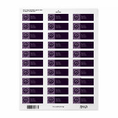 Paars vredesteken etiket (Full Sheet)