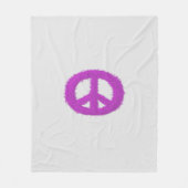 Paars vredesteken fleece deken (Voorkant)