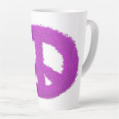 Paars vredesteken latte mok (Rechterhoek)