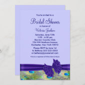 Paars Vrijgezellenfeest Peacock Kaart (Voorkant / Achterkant)