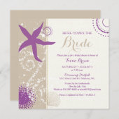 Paars Vrijgezellenfeest van doornhaai Kaart (Voorkant / Achterkant)