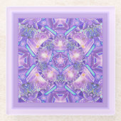 Paars W1 Glazen Onderzetter (Voorkant)