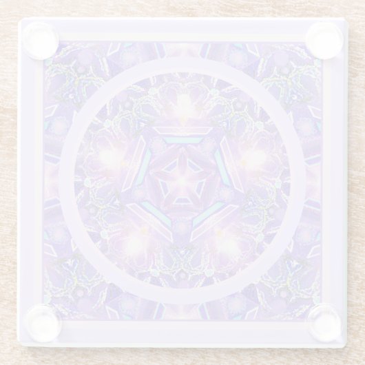 Paars W1 Glazen Onderzetter (Achterkant)