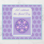 Paars W1 Sparkling Wijnetiket (Enkel label)