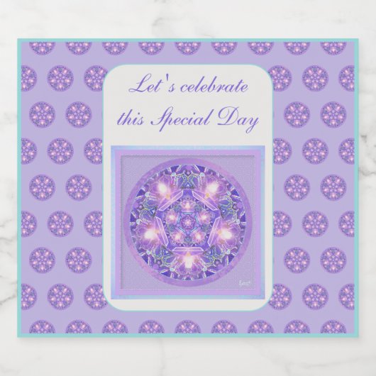 Paars W1 Sparkling Wijnetiket (Enkel label)