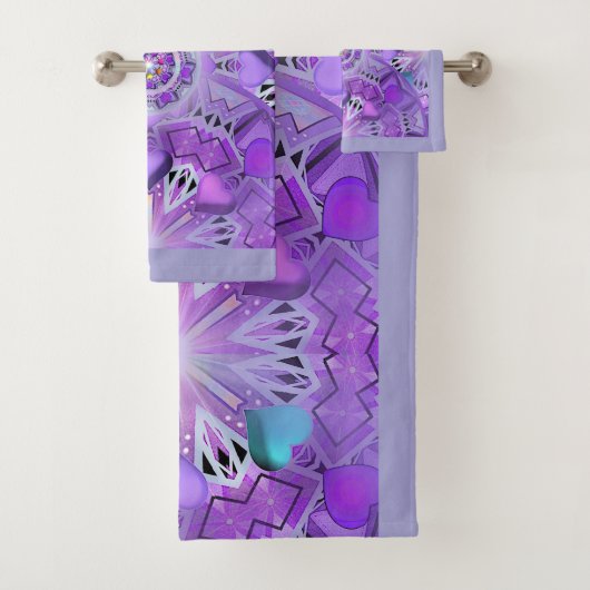 Paars W2 Bad Handdoek (Insitu)