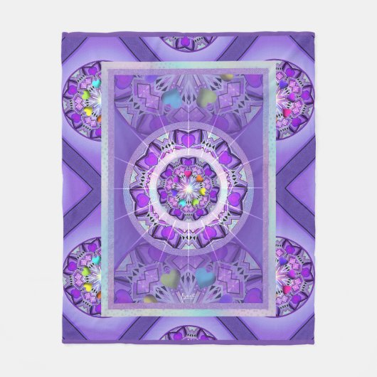 Paars W2 Fleece Deken (Voorkant)