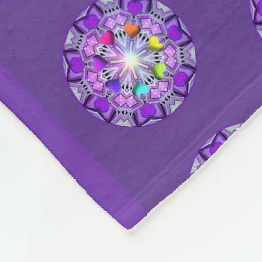 Paars W2 Fleece Deken (Hoek)