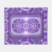 Paars W2 Fleece Deken (Voorkant (Horizontaal))