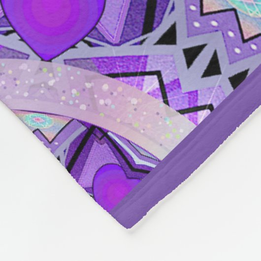 Paars W2 Fleece Deken (Hoek)