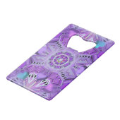 Paars W2 Kredietkaart Flessenopener (Voorkant Gekanteld)