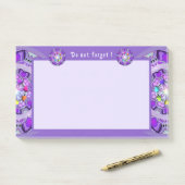 Paars W2 Post-it® Notes (Op bureau)