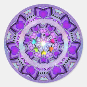 Paars W2 Ronde Sticker
