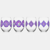 Paars W2 Wijnglas Zonder Voet (Achterkant)