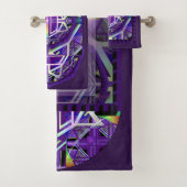 Paars W3 Bad Handdoek (Insitu)