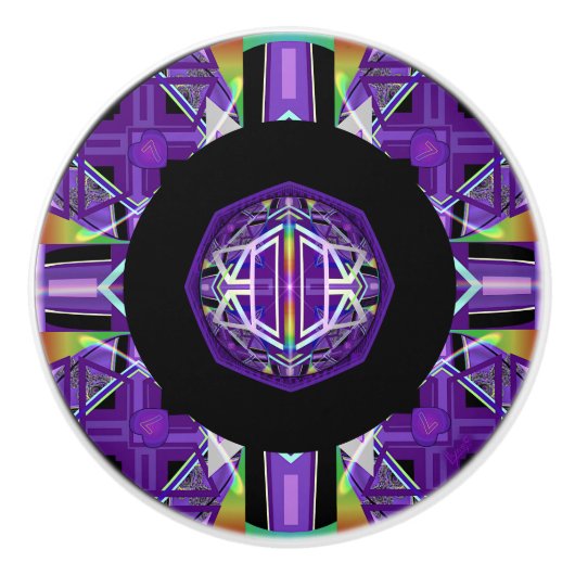 Paars W3 Keramische Knop (Voorkant)