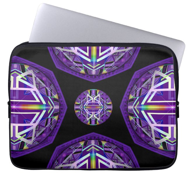 Paars W3 Laptop Sleeve (Voorkant)