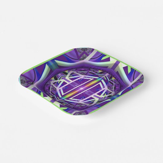 Paars W3 Papieren Bordje (Gebogen)